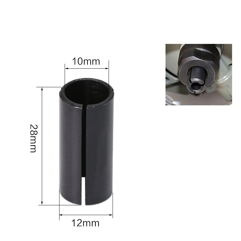 1PCS-cnc engraving machine,Trimmer,Electric wood milling machine adapter,9 models woodworking milling cutter Conversion Sleeve: No.5 12mm-10mm
