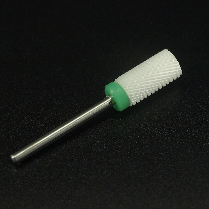3 uds 3/32 "Punta Plana C, M, F Bit arte de uñas salón herramientas taladro eléctrico cerámica lima de uñas broca para manicura de uñas máquina