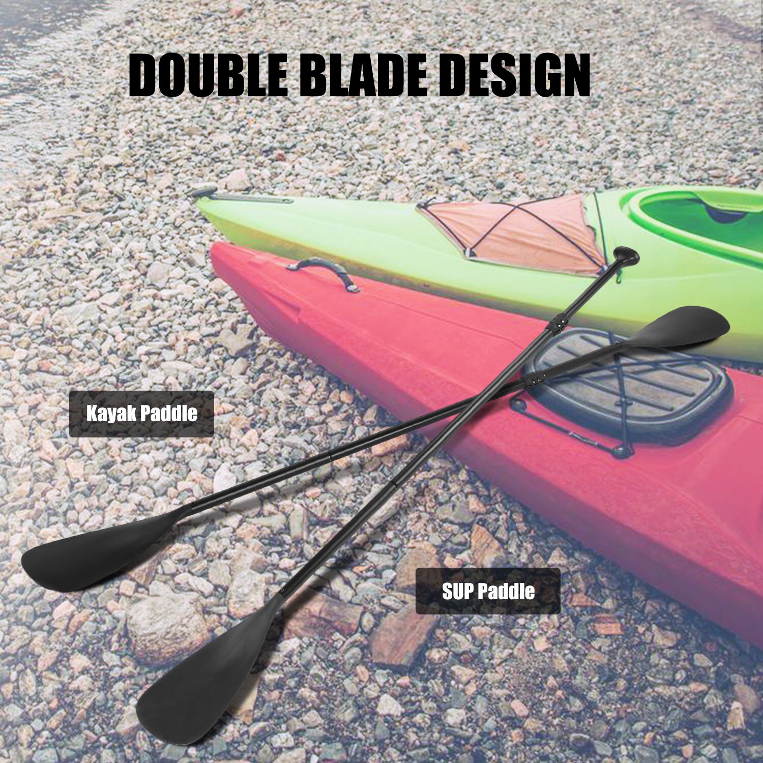 4-Piece Dual Purpose Adjustable SUP Paddle Kayak Boat Stand Up Paddle Board Kayak Boat Stand Up Paddle for Surfing Surfboard