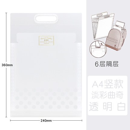 Kokuyo Campus Folder Subject Classification Multi-layer A4/A3 Multifunctional Storage Student Test Paper Portable Large Capacity: White A4