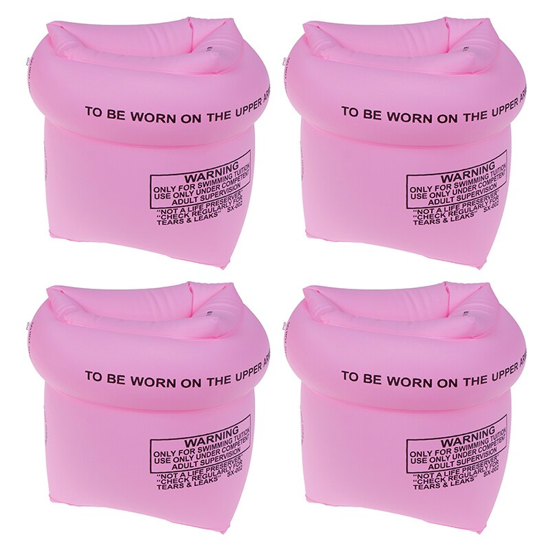 2 paires (4 pièces) Portable PVC Gonflable Brassards Aide Enfants Flotteurs anneaux De Natation Brassards Gonflables De Bain de Sécurité Anneaux D'eau