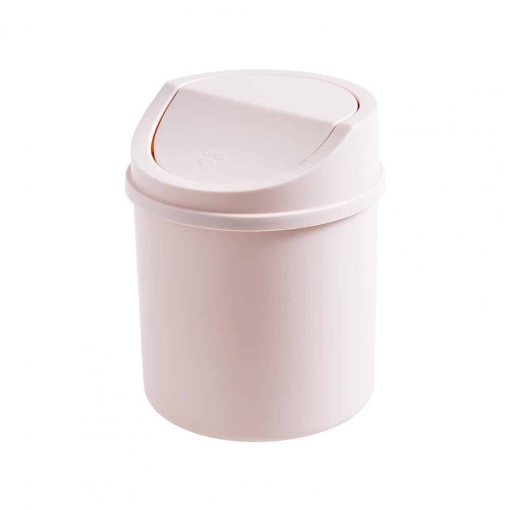Desktop Waste Can Modern Plastic Desktop Mini Waste Can Convenient Desk Garbage Can: Pink