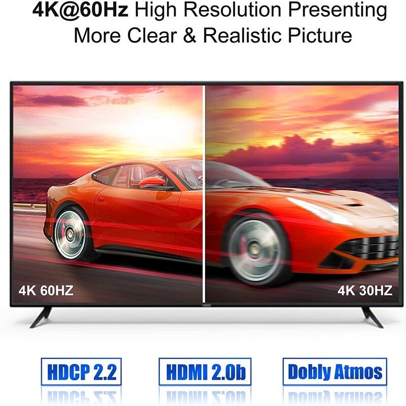HDMI Smart Switcher One for Two 4K HD Two Input One Output Converter Signal Switching AB 4k60hz