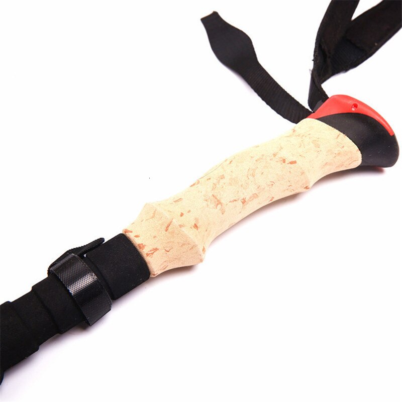 Verstelbare Vouwen Ultralight Quick Lock Trekking Poles Wandelen Pole 5 Sectie Race Walking Running Stick Canes Met Kurk Handvat