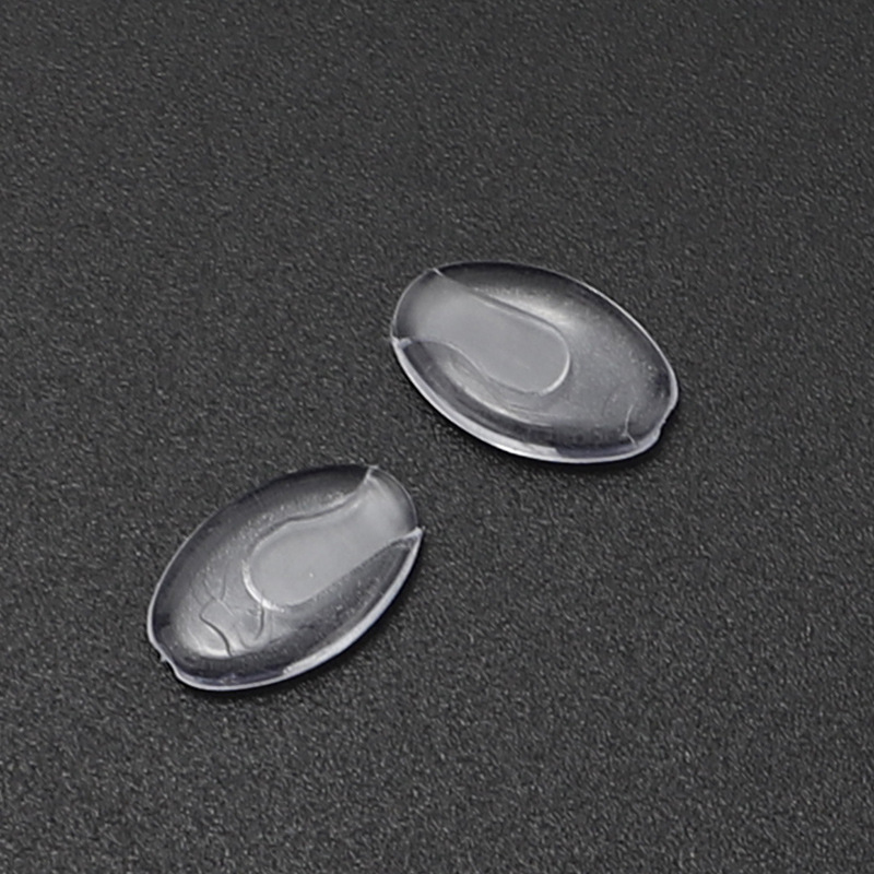 25 pares/set plug-in óculos nariz almofadas transparente pvc anti deslizamento nosepads plana oval suporte de óculos acessório