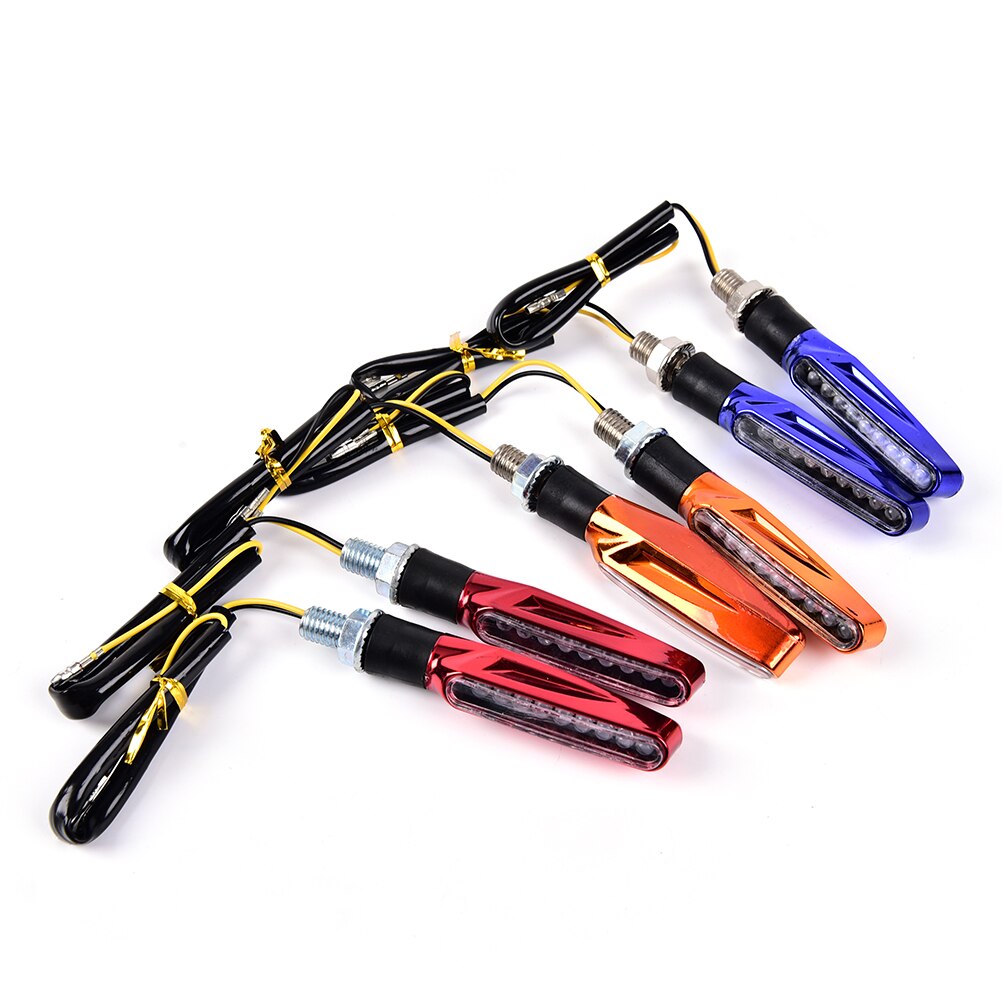 Intermitentes LED secuenciales para motocicleta, luces intermitentes de agua, indicadores de parada trasera, señal de giro, 1 Uds.