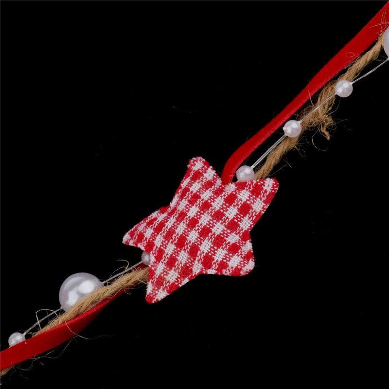 Christmas Tree Decoration Christmas DIY Star Chain Ribbon Happy Year For Child Merry Christmas Party Decor