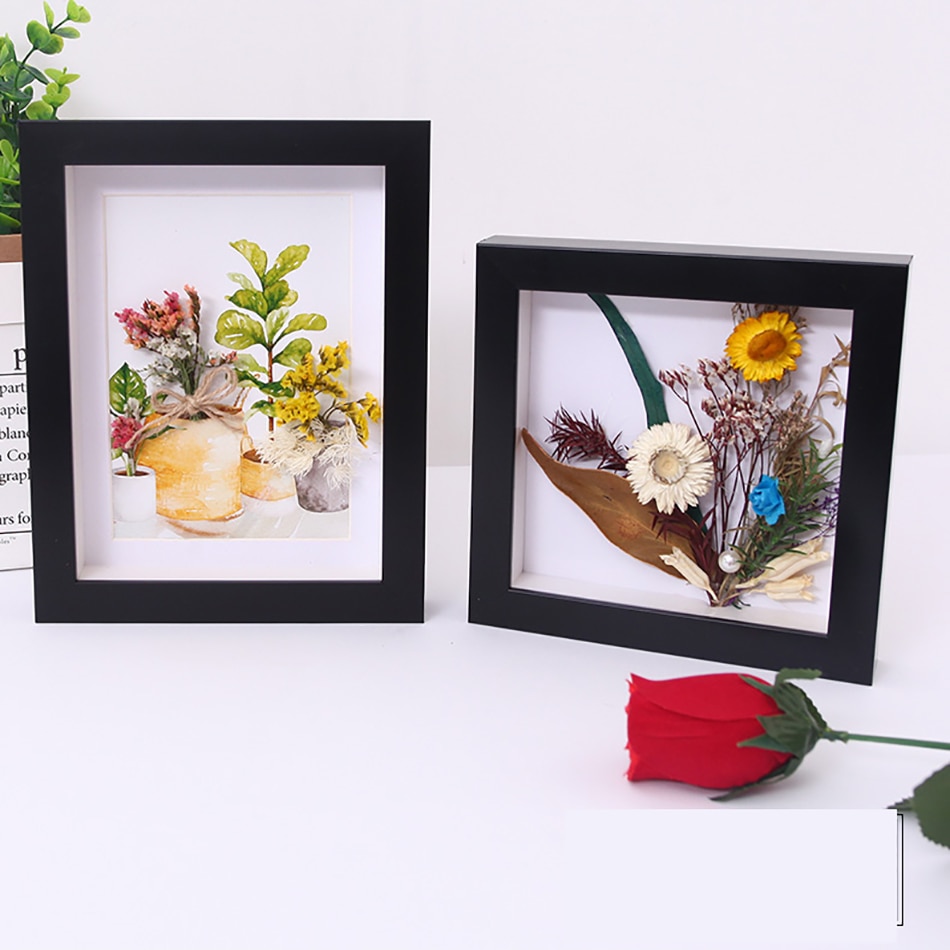 Shadow Box Frame Depth 3CM For Handmade DIY Flowers,Art Crafts,Pins, Medals,Tickets,Phone Accessary Dispaly,3D Photo Frame Box