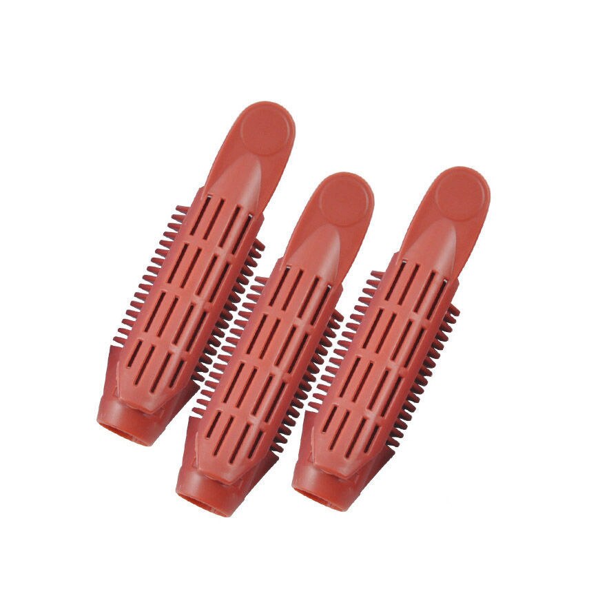 Dinorag 3/Pcs Hair Curler Clips Klemmen Wortels Perm Staven Styling Rollers Pluizig Haar Tools Draagbare Magic Curling Haar voor Vrouwen: Red
