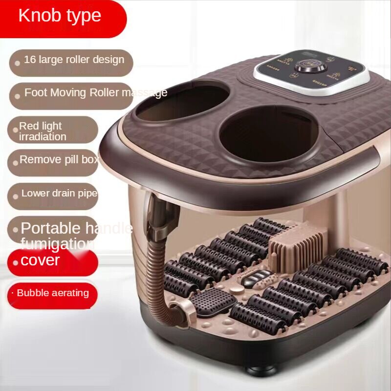 Spa Tub Heated Foot Bath Adult Home Foot Bath Automatic Feet Soaking Electric Massage Constant Temperature Foot Bath Foot: A
