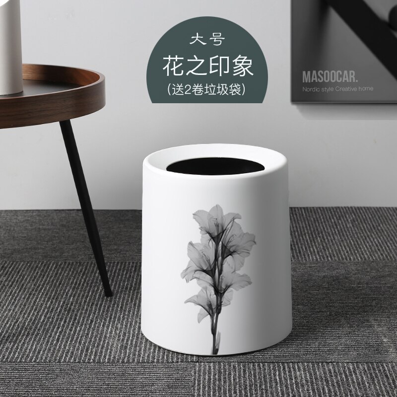 Japanse Creatieve Huishoudelijke Dubbele Prullenbak Woonkamer Wc Keuken Wc Slaapkamer Kantoor Geclassificeerd Vuilnisbak: 8