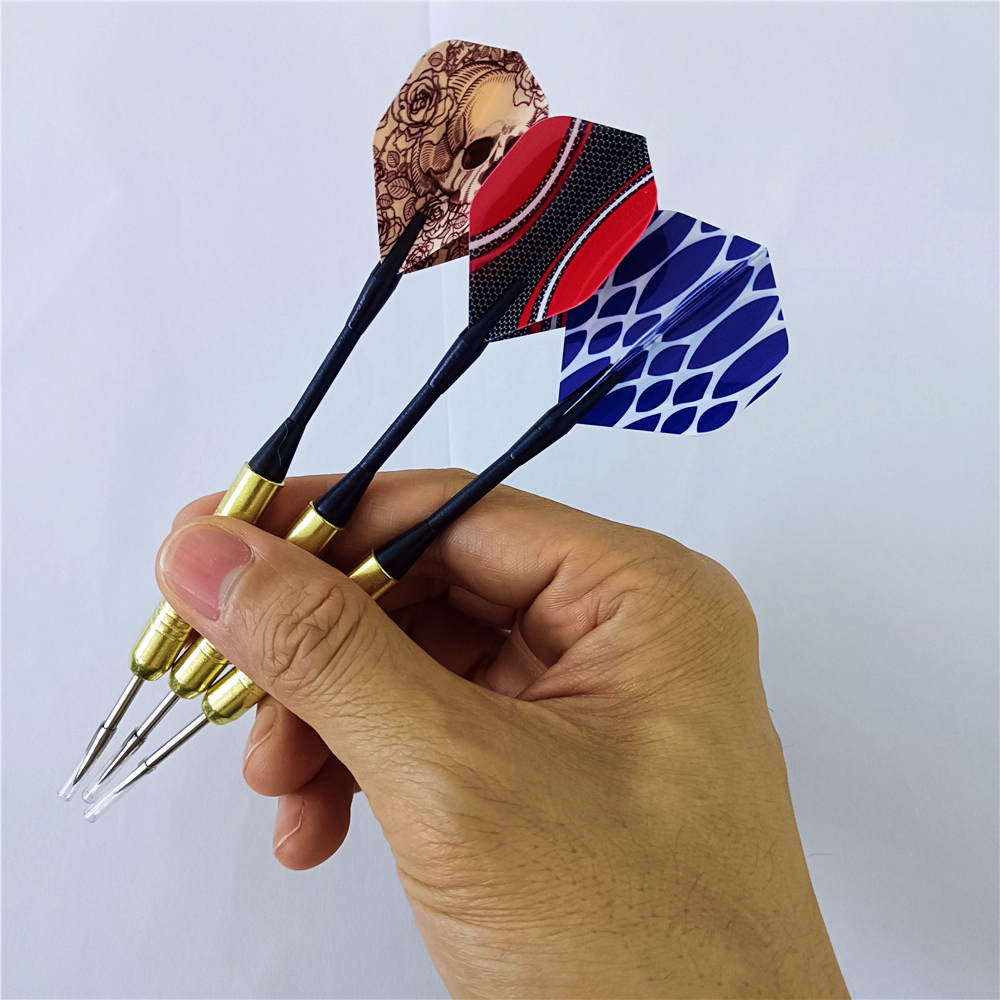 15cm 3Pcs 16g Steel Tip Darts Sports Entertainment Iron Plated Copper Dart Body Nylon Dart Rod PET Flight Darts Accessories