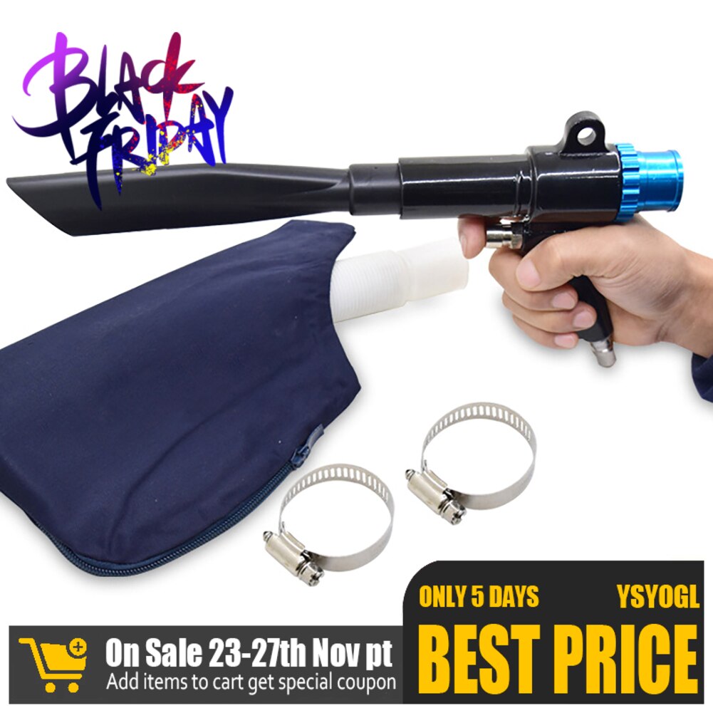 Car Tire Cleaner Tool Kit Pneumatic Tools Vacuum Air Blower Vacuum Tire Dust Suction Garage Tool