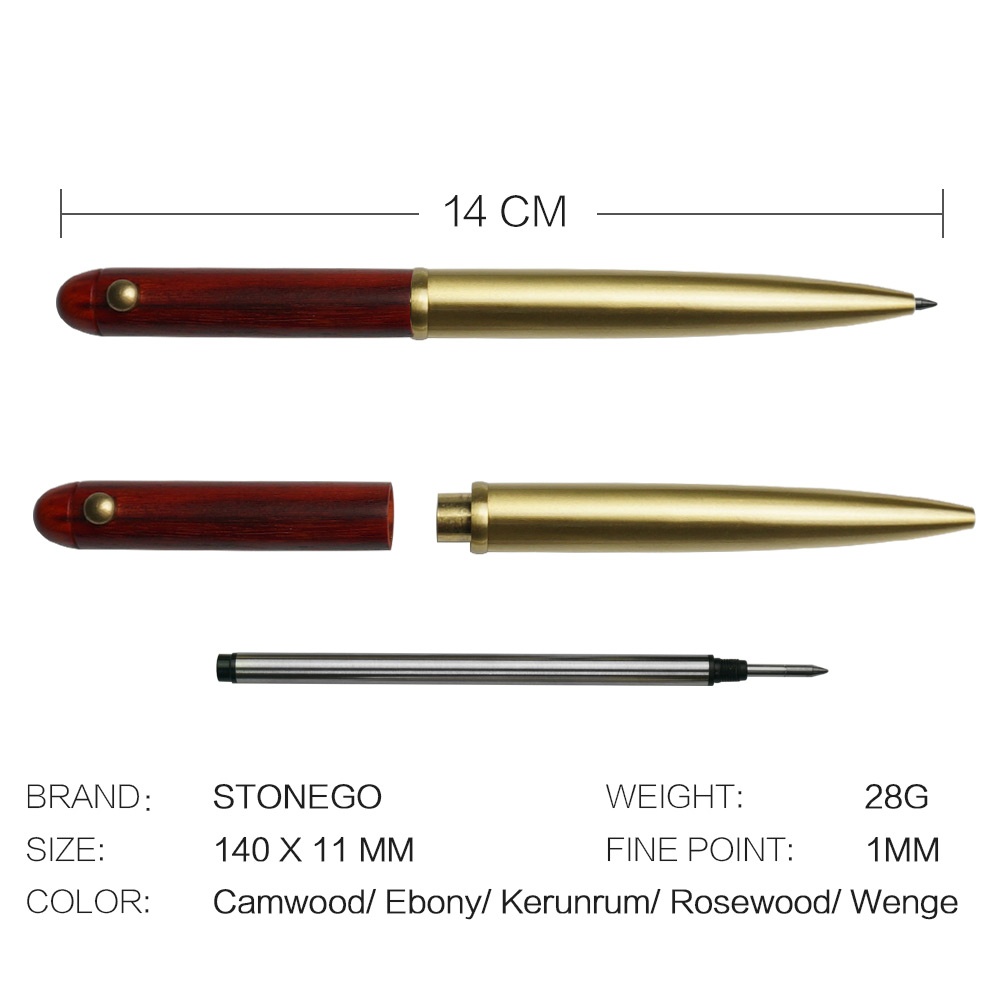 Wooden Retractable Roller Ball Pens Smooth Writing Signature Executive Business Ball Point 0.5mm Handcrafted Vintage Pen