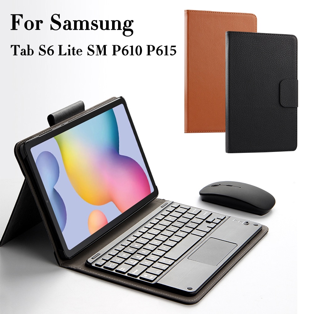 Case Voor Samsung Galaxy Tab S6 Lite Bluetooth Toetsenbord Beschermhoes Tab S6 Lite Sm P610 P615 10.4 "Tablet pc Case