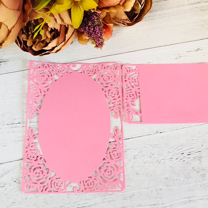 Flower Border Dies Wedding Invitations frame Metal Cutting Dies for Scrapbooking Party Greeting Cards Making