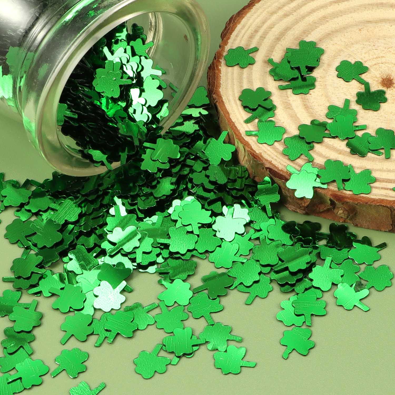 15g/30g St Patricks Day Table Decoration Sequins PVC Green Shamrock Confetti for Irish Festival Party Home Decoration: L / MINT GREEN