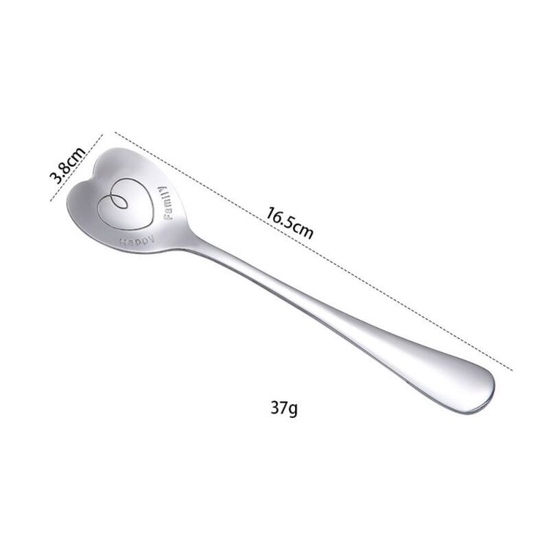 In Acciaio Inox A Forma di Cuore Forchetta Manico Lungo Cucchiaio di Zucchero Tè e Caffè Da Dessert Posate Cucchiaino di san valentino Regalo di Giorno di Nuovo