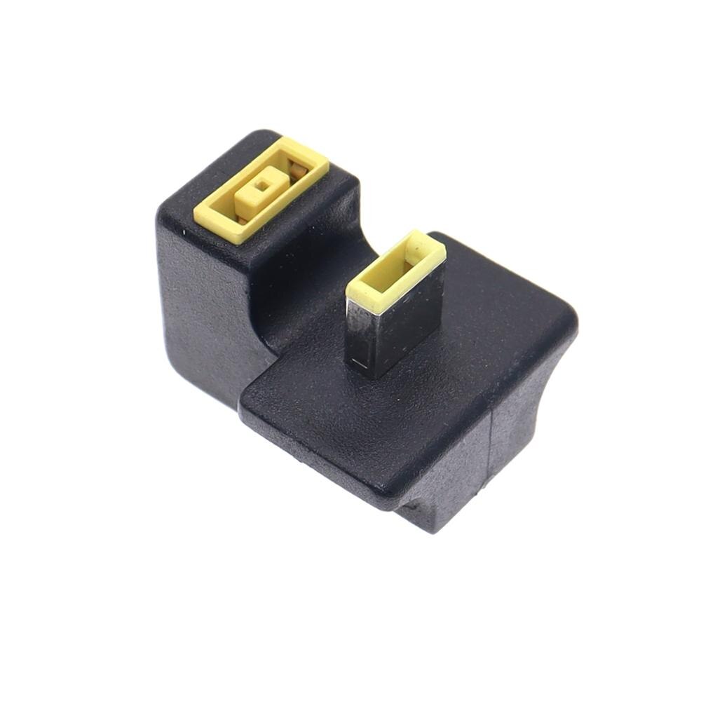 1Piece 180 Degree Angled Rectangle Port Male to Female Extension Charger Adapter For Lenovo ThinkPad