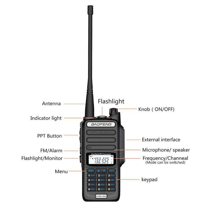 Baofeng 新トランシーバー 25 キロIP68 防水baofengラジオ 9Rラジオuhf cb comunicador uv-9rプラスvhf時代uvハム時代M0I0