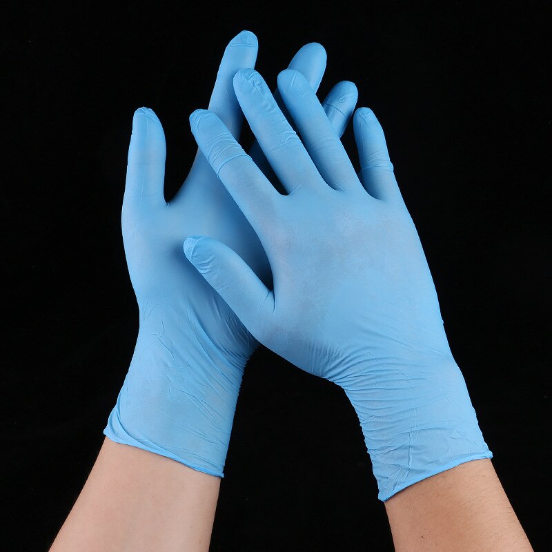 Fødevaregodkendt bagning køkkengummi engangshandsker skridsikre anti-syre alkali lab industrielle fødevare latex tynde handsker 100 stk.