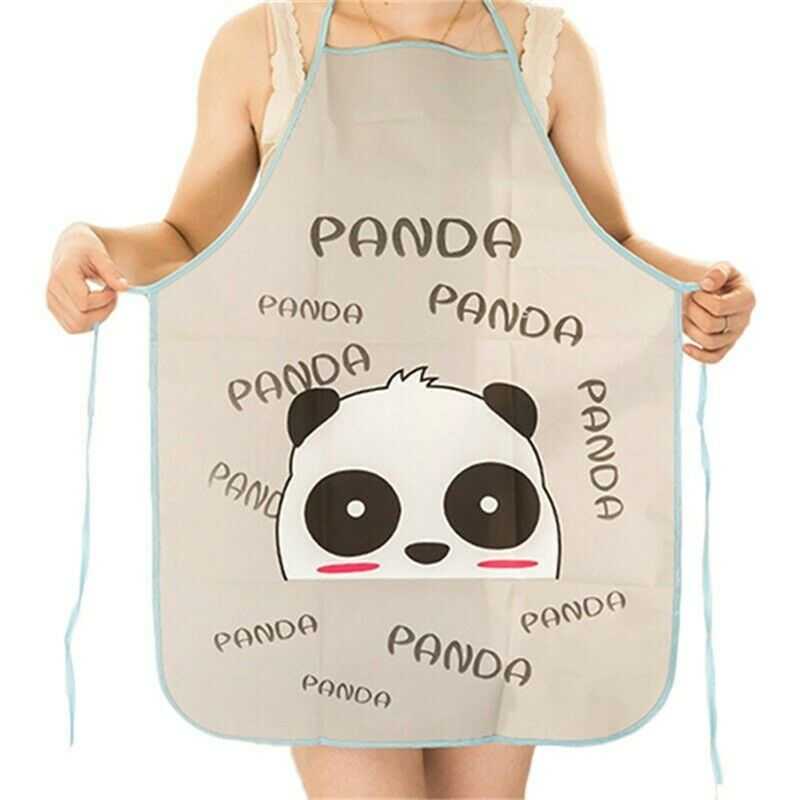 Keukenschort Cartoon Printing Kids Schorten Bbq Bib Schort Voor Vrouwen Koken Bakken Restaurant Schort Thuis Cleaning Tools: Panda