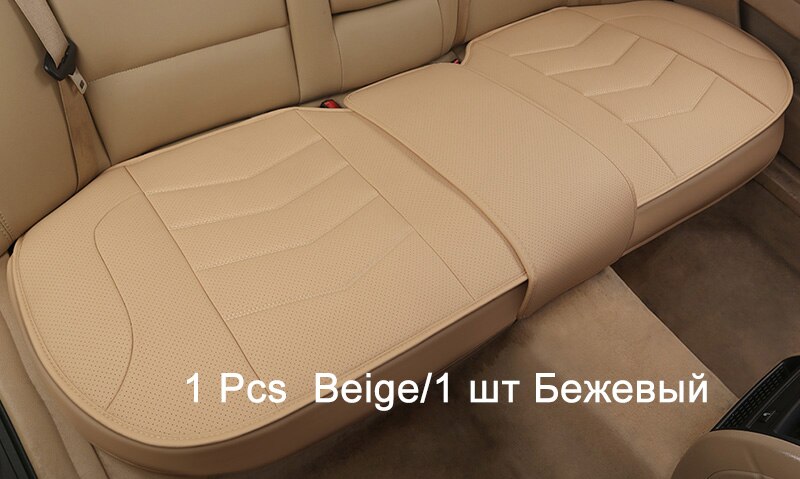 Ultra-luksus enkelt sæde autostol beskyttelse autostolbetræk autostolbetræk autostolhynde til autostole sædebetræk sedan & suv: 1 stk tilbage beige