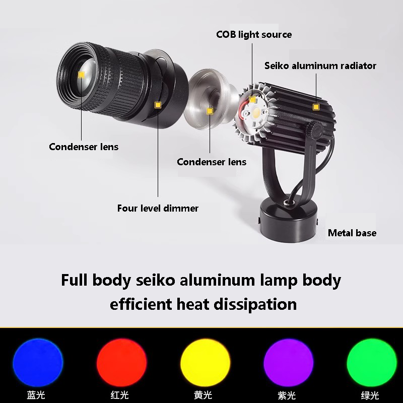Fernbedienung RGB Einstellbarer Fokus Schienenlicht Bühne Zoomen LED Deckenstrahler Museum Kunstgalerie Kirche bilden Farbschienenlampe