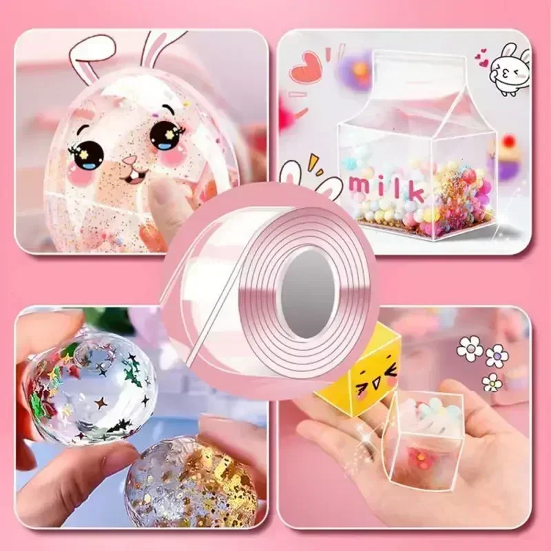 Huisdier Nano Tape Dubbelzijdig Tape Kneden Muziek Bellen Blazen Stress Reliëf Speelgoed Zelfklevende Kit Hardware Huisdecoratie
