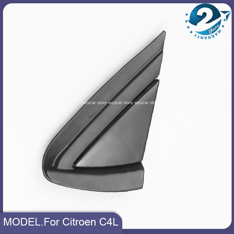 Front Left &amp; Right Window Triangle Plate Side Mirror Corner Triangl Garnish Cover Panel For Citroen C4 C4L