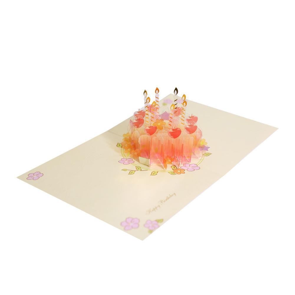 Happy birthday postcard greeting card 3D card birthday card invitation custom greeting E5W3