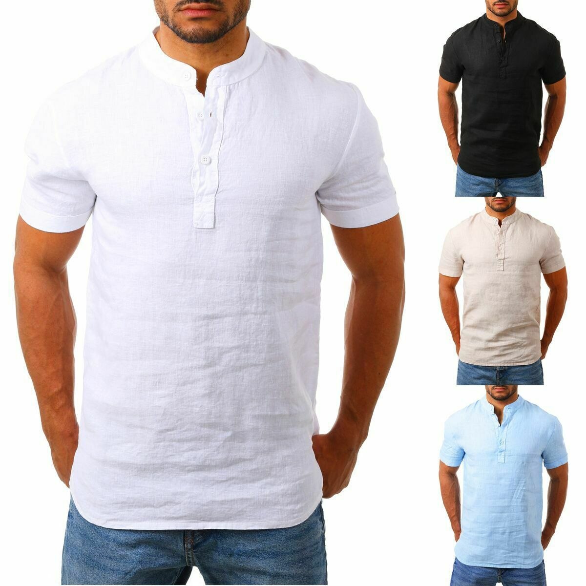 Babyhug Cotton Woven Half Sleeves Solid Color Shirt With Mandarin Collar - Lavender main image 1