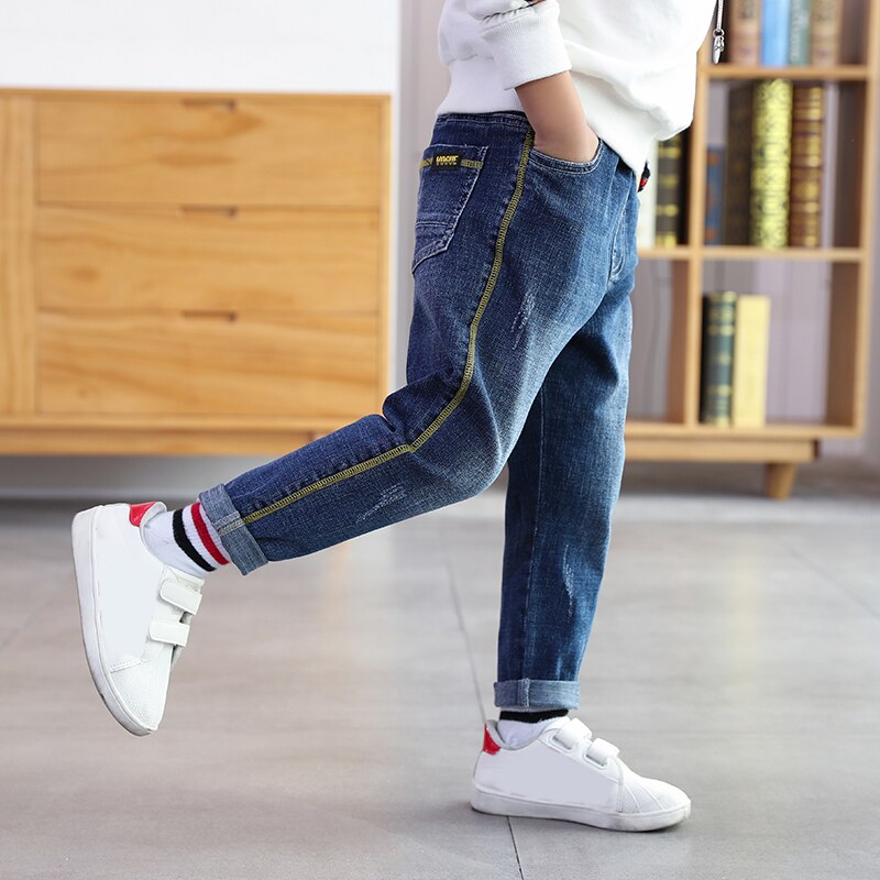 IENENS Dei Ragazzi Dei Jeans Dei Capretti Dei Pantaloni Da Cowboy Autunno Del Denim Dei Pantaloni 5-13 Anni di Bambini di Modo Causale Jean Gonne E Pantaloni