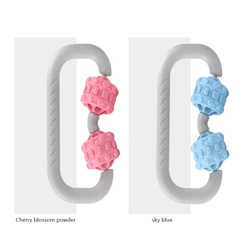 Trigger Point Massage Roller for Arm Leg Neck Muscle Tissue for Fitness Gym Yoga Pilates Sports 2 Wheel bodybuilding Relax