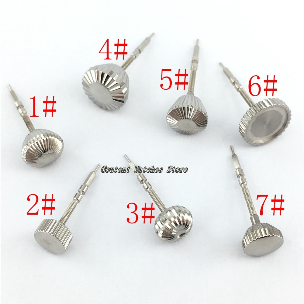 Stainless Steel Watch Crown+Stem Fit ETA 6497 6498 Seagull ST36 Movement Men's Watch