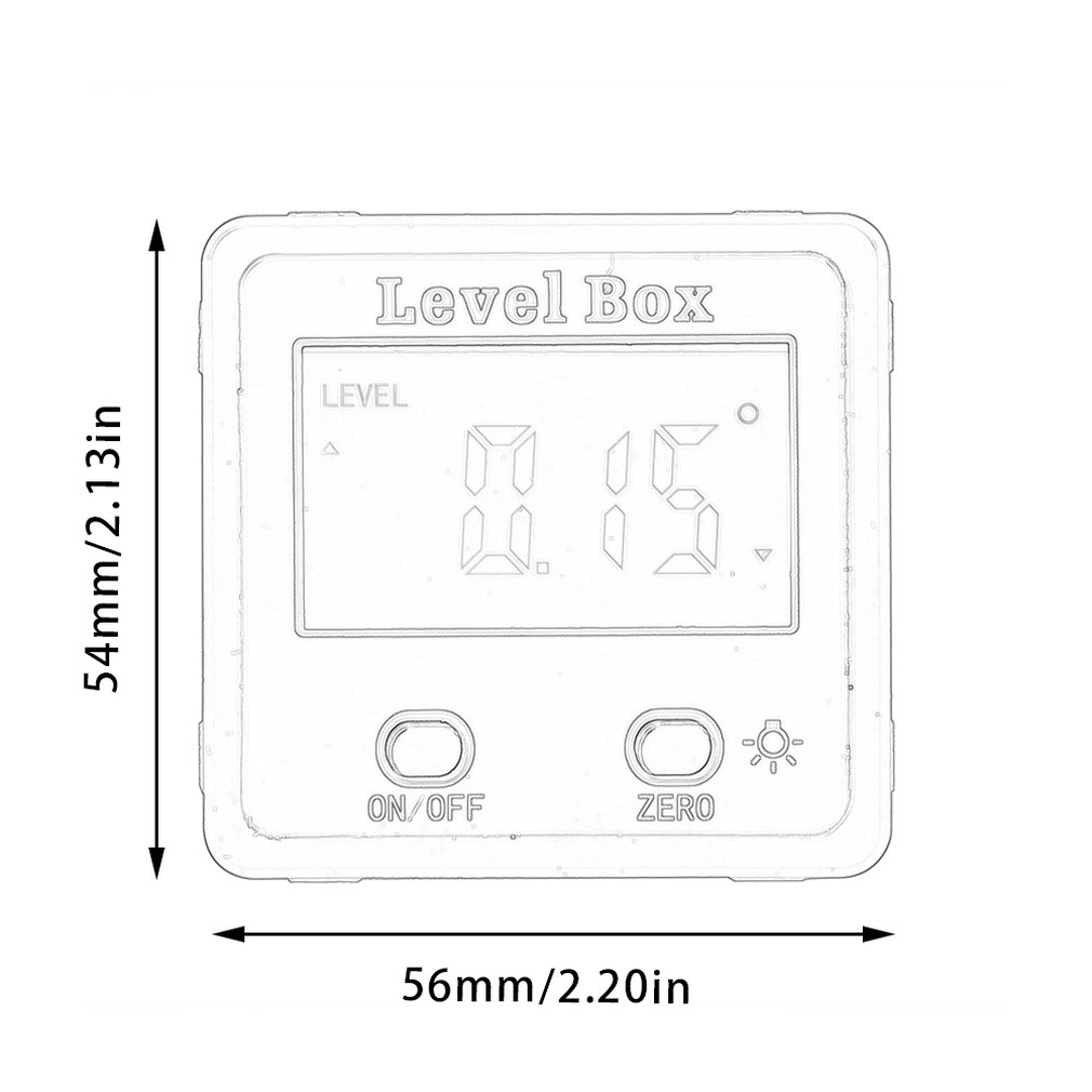 Precision Digital Protractor Inclinometer Water Proof Level Box Digital Angle Finder Bevel Box With Magnet Base