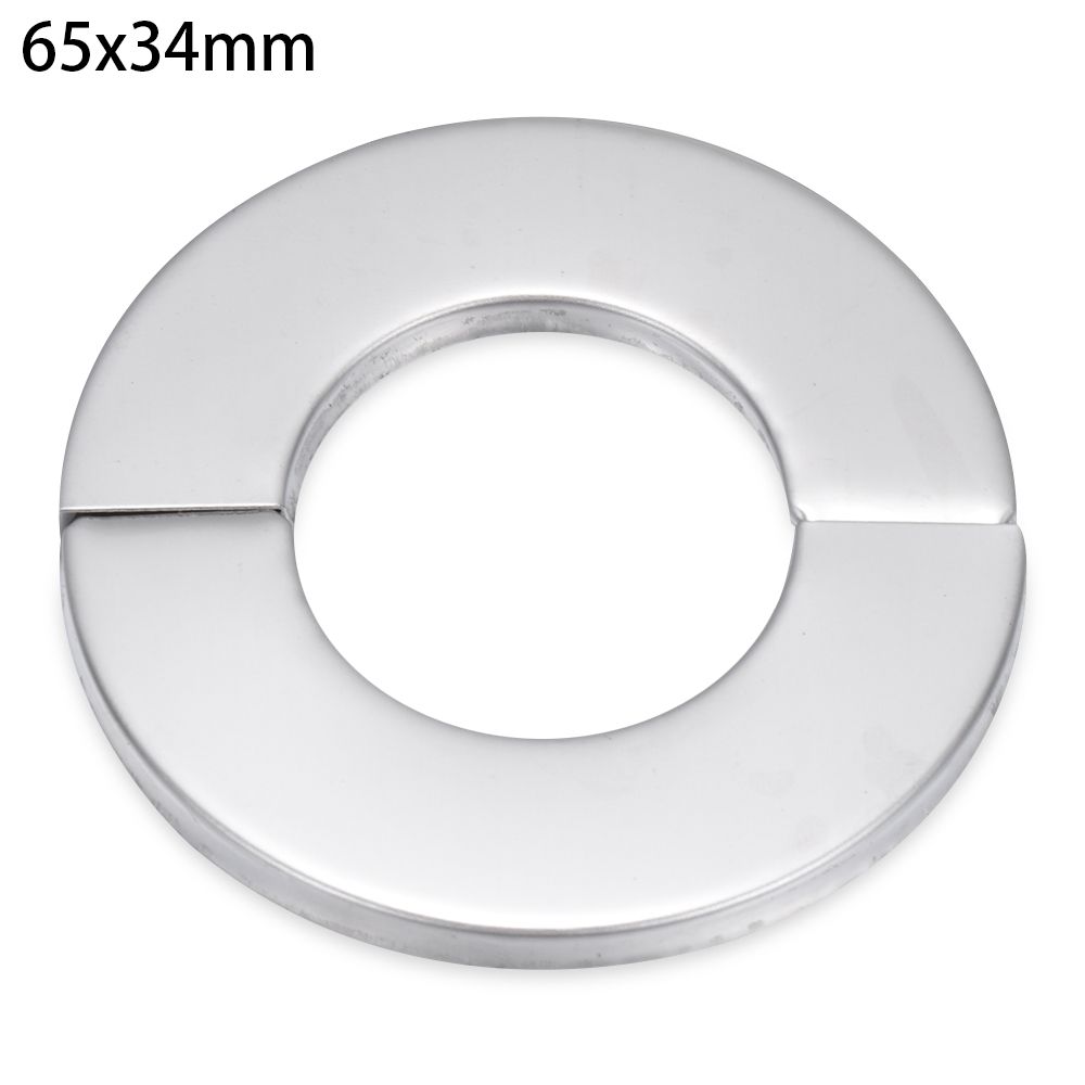 1Pc Zelfklevende Douche Kraan Decoratieve Cover Verchroomd Roestvrij Stalen Waterleiding Muur Covers Badkamer Accessoires: 65x34mm