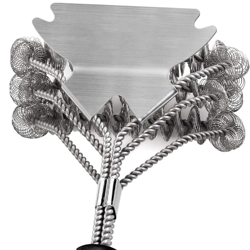 Barbeque Grill Schraper Draad Borstel Bbq Grill Draagbare Extra Brede Schraper Schoon Borstel Met Lange Steel