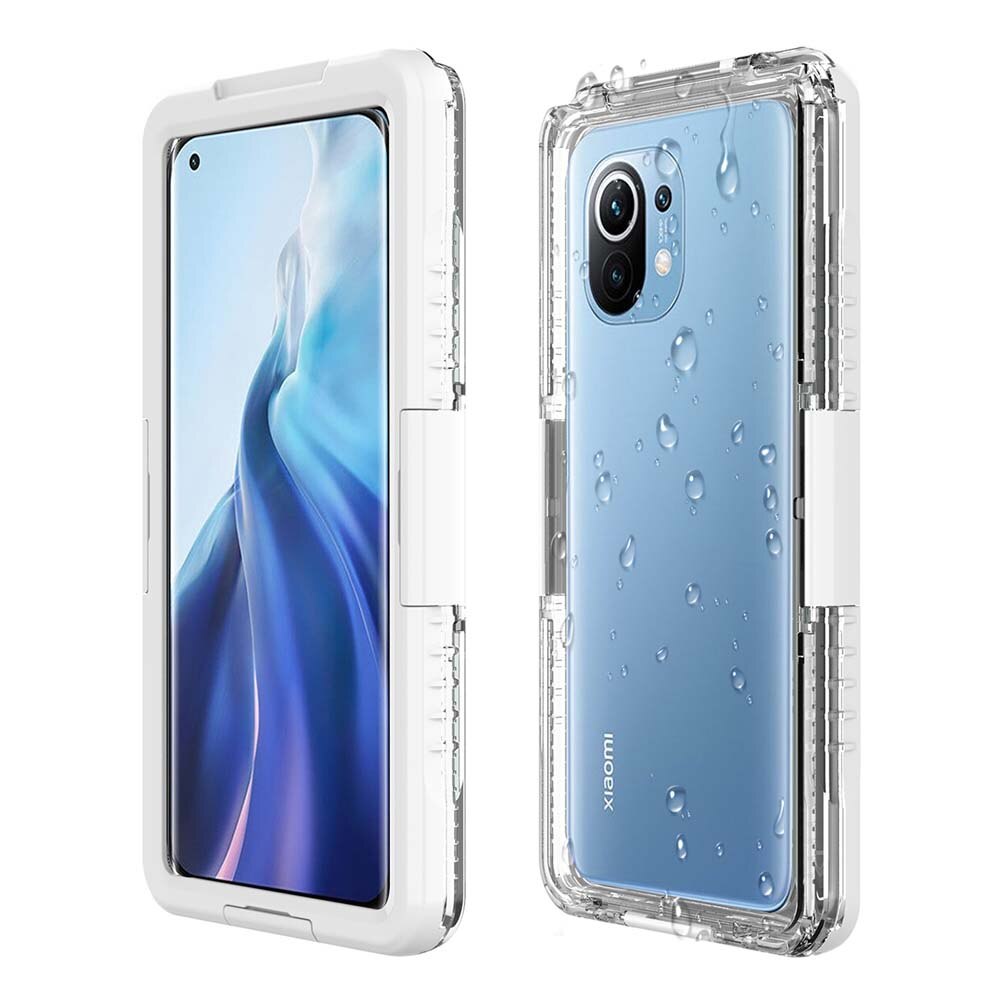 IP68 Waterdichte Case Voor Xiaomi Redmi 9T Zwemmen Duiken Outdoor Shockproof Case Voor Redmi Note 9S 9T volledige Bescherming: for Redmi Note 9T 5G / White