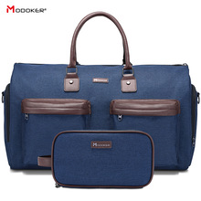 Plaggveske mann duffel bag ekstra stor for business dress bag reisepakke med sko lomme, sbs glidelås slitesterk med stropp blå