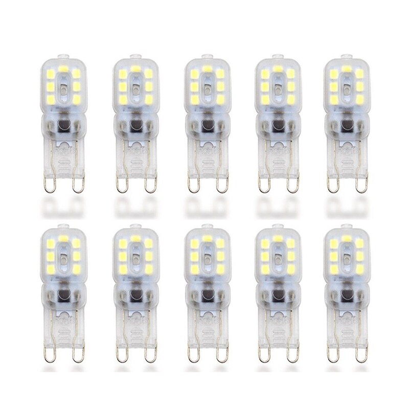 10 x g9 5w led pode ser escurecido cápsula lâmpada substituir lâmpadas de luz AC220-240V: White