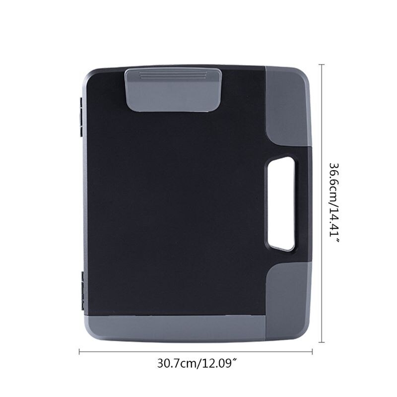 Portable A4 Files Document Clipboard Storage Case Organizer Multifunctional Compartment Holder Office Supplies