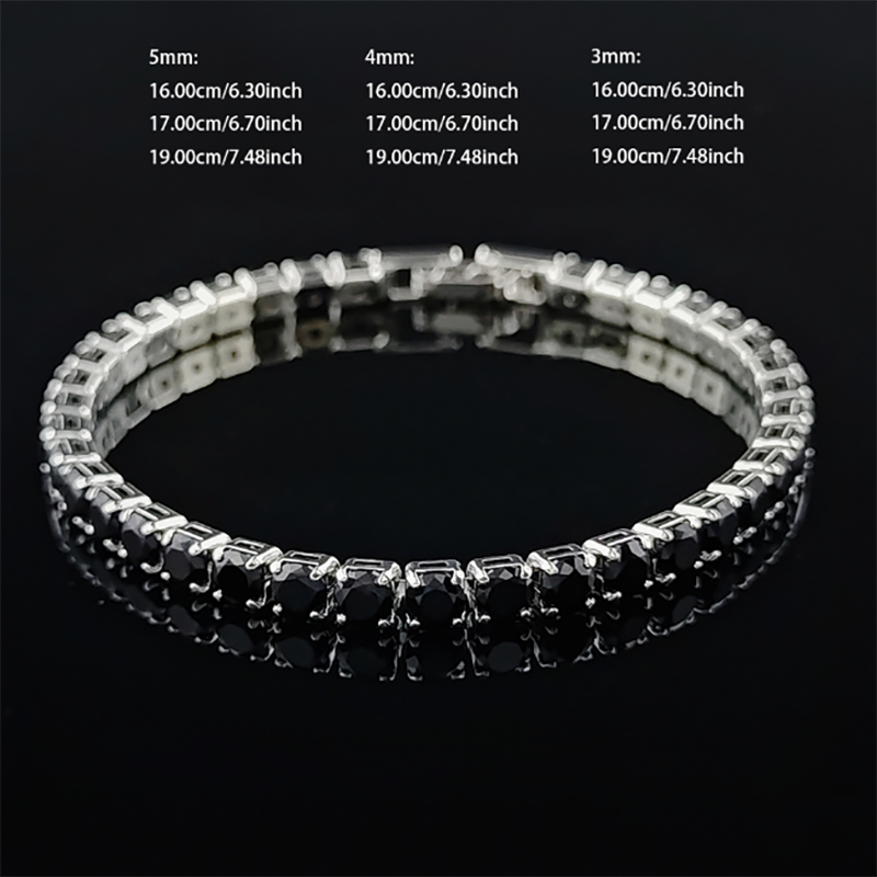 2024 único pulsera negra clara brazalete para mujer del Día de San Valentín S5787-black