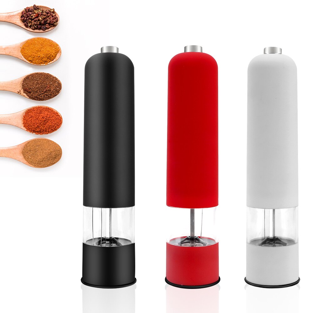 Botella de condimentos para cocinar, molinillo de especias con luz LED, para restaurantes, accesorios de cocina, pimienta, molinillo de sal automático eléctrico