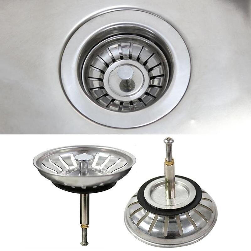 Kitchen Sink Table Control European Style Drain Filter Basket 1pc Filter Garbage Segregate Strainers Universal Bathroom V6I4