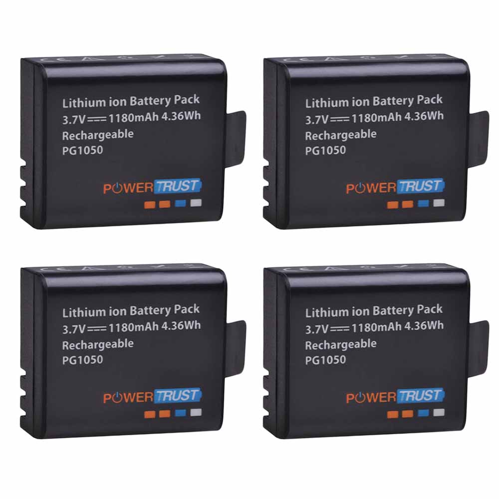 Batería PG1050 SJ4000 PG900 de 1180mAh, 3,7 V, con cargador Dual USB para SJCAM SJ5000 SJ6000 SJ8000 M10 EKEN 4K H8 H9 EK7000: 4Battery