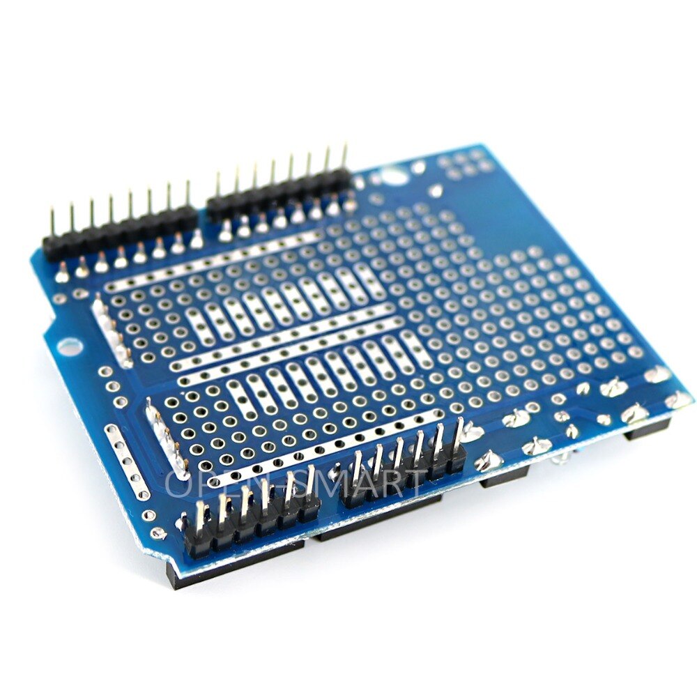 Mini breadboard + prototype skjold kit med modstand og led til arduino