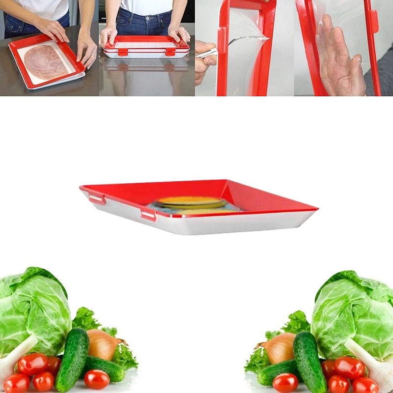 Food Preservation Tray Food Fresh Keeping Clever Tray Food plastic Preservation Fruit Vegetable Containers 3: Default Title