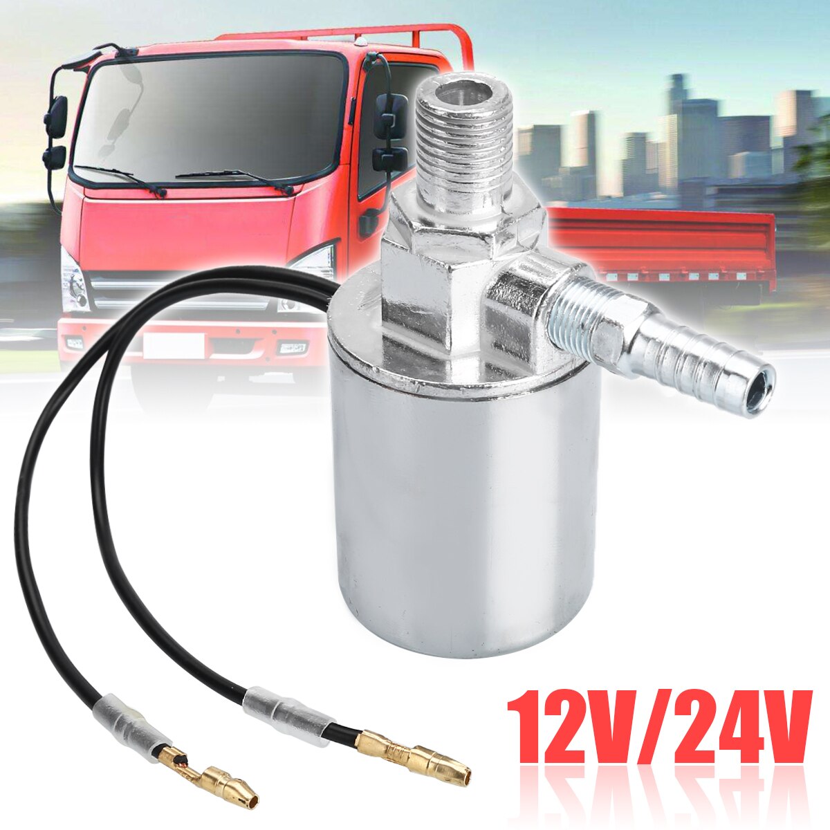 12v 24v ilmatorvea ja ilma -ajojärjestelmien magneettiventtiili 1/4 tuuman metallinen junan kuorma -auton ilmaäänitorven sähköinen magneettiventtiili 180 psi