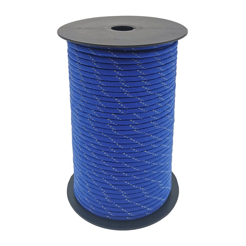 Paracorde réfléchissant, 100M Dia.4mm, corde lumineuse pour tente de Camping, outil d&#39;extérieur: 6
